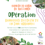 Samedi 22 avril de 10h à 12h salle Pierre Combettes // Opération ramassage des déchets